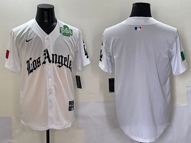 Men Los Angeles Dodgers Blank White Five generations Joint Name 2025 Nike MLB Jersey style 2->los angeles dodgers->MLB Jersey